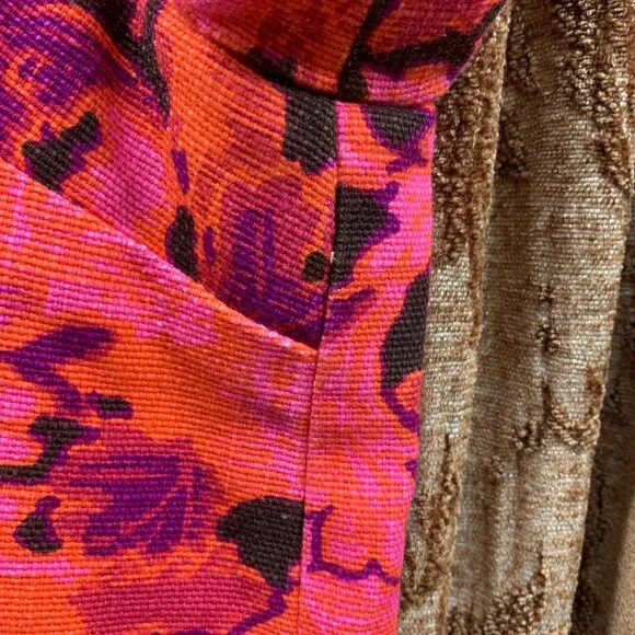 RARE Young Edwardian by Arpeja Bright Pink Psychedelic Skirt Suit Blazer Jacket - Picture 6 of 12